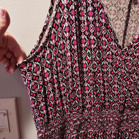 Lane Bryant Multicolored Design Sleeveless Faux Wrap Top Dress in Size 18/20 - Picture 7 of 10